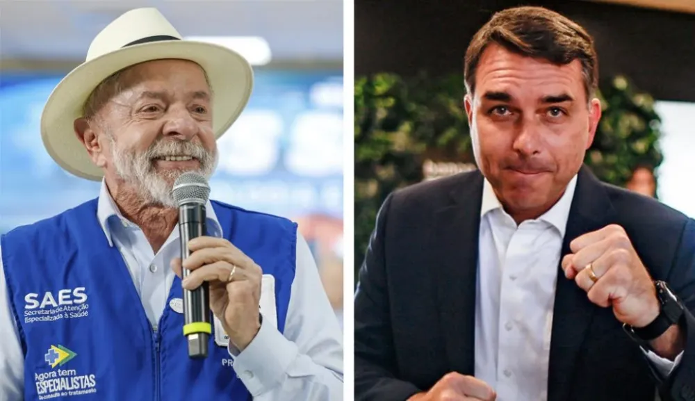 Lula e Flávio Bolsonaro aparecem em empate técnico no 2º turno, aponta pesquisa